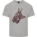 A Steampunk Wolf Mens Cotton T-Shirt Tee Top Sports Grey