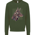 A Steampunk Wolf Mens Sweatshirt Jumper Forest Green