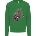 A Steampunk Wolf Mens Sweatshirt Jumper Irish Green