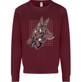 A Steampunk Wolf Mens Sweatshirt Jumper Maroon
