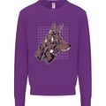 A Steampunk Wolf Mens Sweatshirt Jumper Purple
