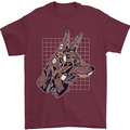 A Steampunk Wolf Mens T-Shirt 100% Cotton Maroon