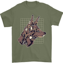 A Steampunk Wolf Mens T-Shirt 100% Cotton Military Green