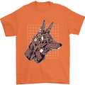 A Steampunk Wolf Mens T-Shirt 100% Cotton Orange