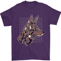 A Steampunk Wolf Mens T-Shirt 100% Cotton Purple