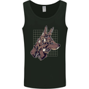 A Steampunk Wolf Mens Vest Tank Top Black