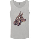 A Steampunk Wolf Mens Vest Tank Top Sports Grey
