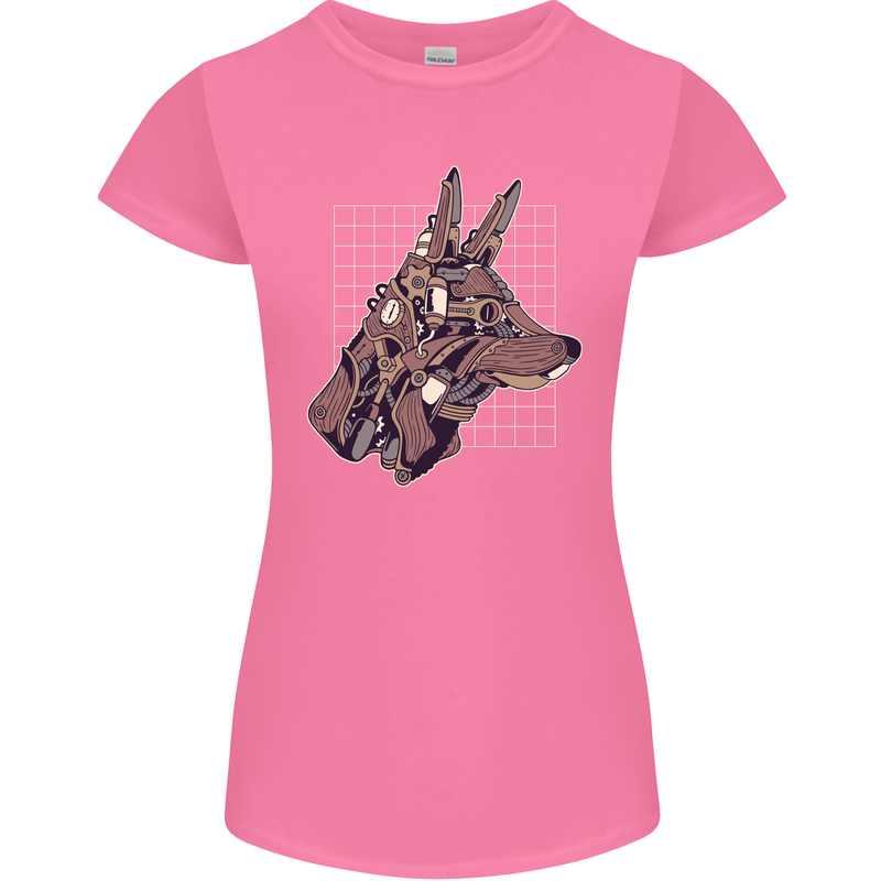 A Steampunk Wolf Womens Petite Cut T-Shirt Azalea
