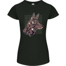 A Steampunk Wolf Womens Petite Cut T-Shirt Black