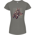A Steampunk Wolf Womens Petite Cut T-Shirt Charcoal