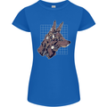 A Steampunk Wolf Womens Petite Cut T-Shirt Royal Blue