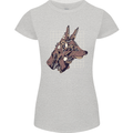 A Steampunk Wolf Womens Petite Cut T-Shirt Sports Grey