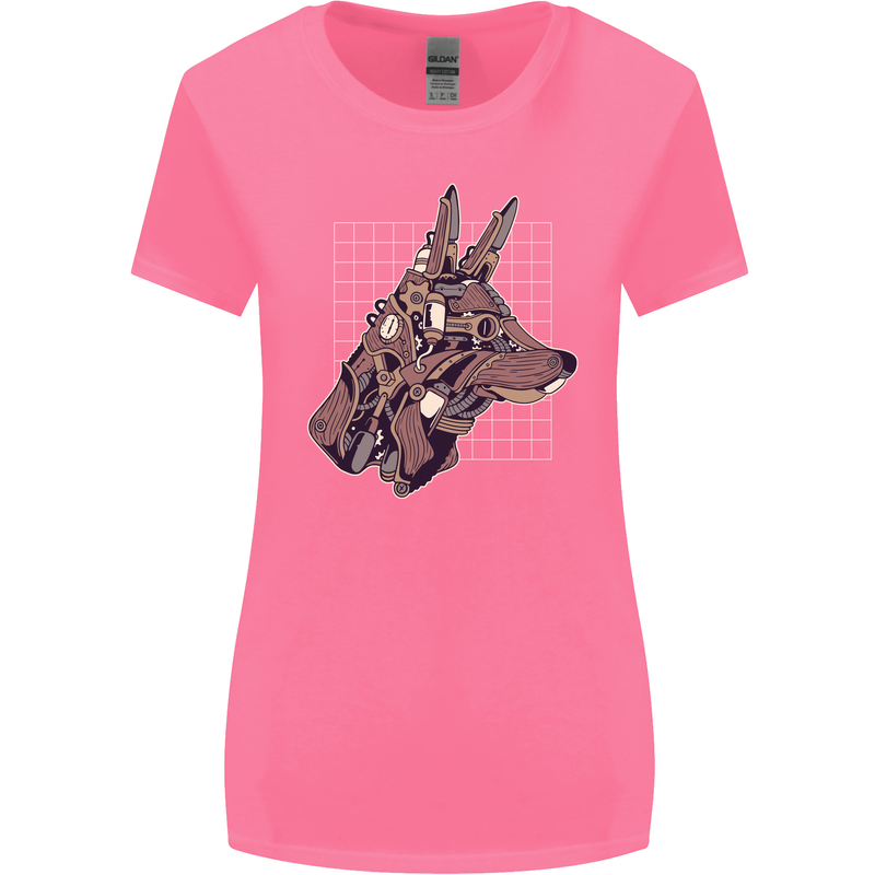 A Steampunk Wolf Womens Wider Cut T-Shirt Azalea