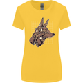 A Steampunk Wolf Womens Wider Cut T-Shirt Yellow