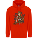 A Steampunk Woman With a Crossbow Childrens Kids Hoodie Bright Red