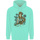 A Steampunk Woman With a Crossbow Childrens Kids Hoodie Peppermint