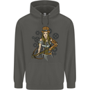 A Steampunk Woman With a Crossbow Childrens Kids Hoodie Storm Grey