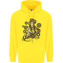 A Steampunk Woman With a Crossbow Childrens Kids Hoodie Yellow