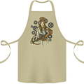 A Steampunk Woman With a Crossbow Cotton Apron 100% Organic Khaki