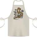 A Steampunk Woman With a Crossbow Cotton Apron 100% Organic Natural