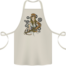 A Steampunk Woman With a Crossbow Cotton Apron 100% Organic Natural