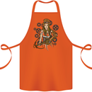 A Steampunk Woman With a Crossbow Cotton Apron 100% Organic Orange
