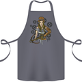 A Steampunk Woman With a Crossbow Cotton Apron 100% Organic Steel