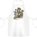 A Steampunk Woman With a Crossbow Cotton Apron 100% Organic White