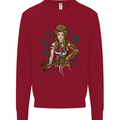 A Steampunk Woman With a Crossbow Kids Sweatshirt Jumper Red