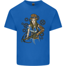 A Steampunk Woman With a Crossbow Kids T-Shirt Childrens Royal Blue