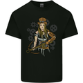 A Steampunk Woman With a Crossbow Mens Cotton T-Shirt Tee Top Black