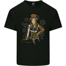 A Steampunk Woman With a Crossbow Mens Cotton T-Shirt Tee Top Black