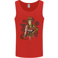 A Steampunk Woman With a Crossbow Mens Vest Tank Top Red