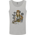 A Steampunk Woman With a Crossbow Mens Vest Tank Top Sports Grey