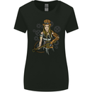 A Steampunk Woman With a Crossbow Womens Wider Cut T-Shirt Black