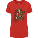 A Steampunk Woman With a Crossbow Womens Wider Cut T-Shirt Red