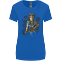 A Steampunk Woman With a Crossbow Womens Wider Cut T-Shirt Royal Blue