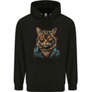 A Streetwise Cat With Glasses Childrens Kids Hoodie Black