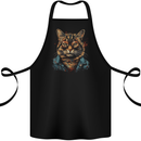 A Streetwise Cat With Glasses Cotton Apron 100% Organic Black