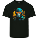 A Streetwise Monkey Urban Setting Mens Cotton T-Shirt Tee Top Black