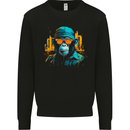 A Streetwise Monkey Urban Setting Mens Sweatshirt Jumper Black