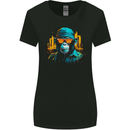 A Streetwise Monkey Urban Setting Womens Wider Cut T-Shirt Black