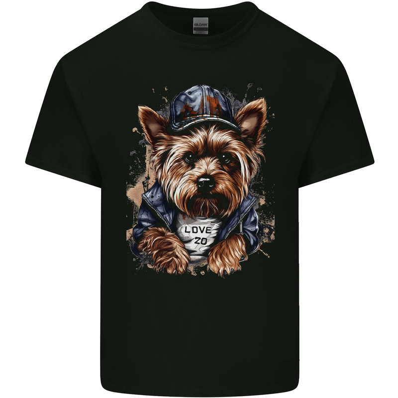 A Streetwise Yorkshire Terrier Yorkie Kids T-Shirt Childrens Black