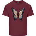 A Stunning Butterfly Mens Cotton T-Shirt Tee Top Maroon