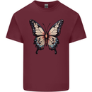 A Stunning Butterfly Mens Cotton T-Shirt Tee Top Maroon