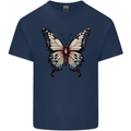 A Stunning Butterfly Mens Cotton T-Shirt Tee Top Navy Blue