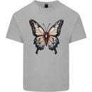 A Stunning Butterfly Mens Cotton T-Shirt Tee Top Sports Grey