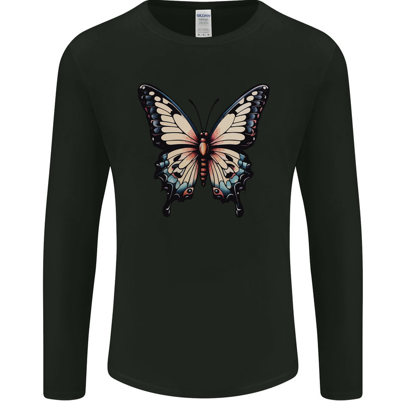 A Stunning Butterfly Mens Long Sleeve T-Shirt Black