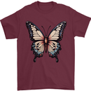 A Stunning Butterfly Mens T-Shirt 100% Cotton Maroon