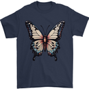 A Stunning Butterfly Mens T-Shirt 100% Cotton Navy Blue